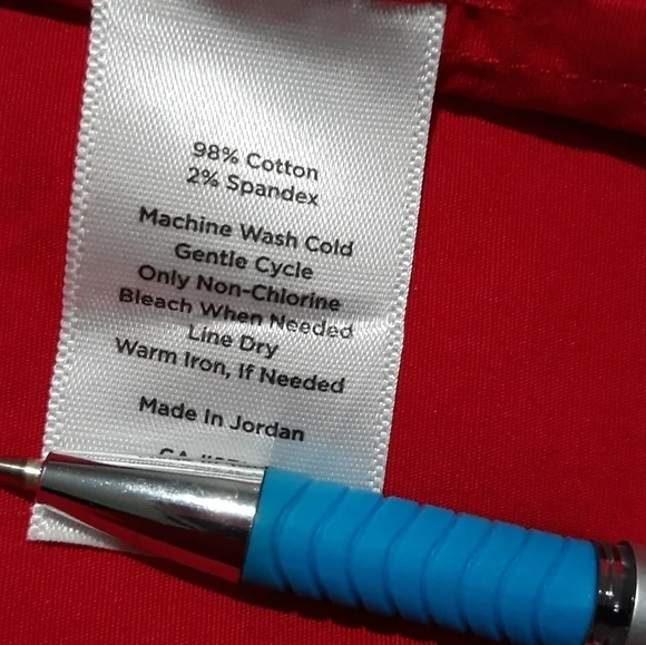 Talbots Cotton Sleeveless Back Zipper Red Dress Size 10 Petite - Picture 11 of 11